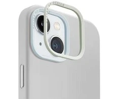 UNIQ dėklas Lino Hue Apple iPhone 15 / 14 / 13 6.1″ Magclick Charging chalk pilkos spalvos