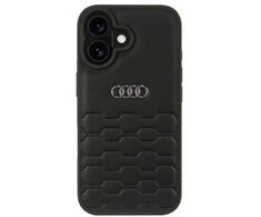 Apple iPhone 16 Audi Synthetic Leather (AU-TPUPCIP16-GT/D2-BK) dėklas telefonui juodos spalvos