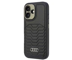 Apple iPhone 16 Plus Audi Synthetic Leather (AU-TPUPCMIP16M-GT/D3-BK) dėklas telefonui juodos spalvos