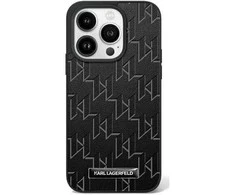 Apple iPhone 16 Plus Karl Lagerfeld Hot Stamp MagSafe (KLHMP16MPKHPORPK) dėklas telefonui juodos spalvos