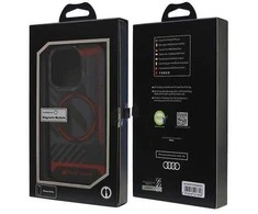 Audi IML Sport MagSafe Apple iPhone 16 Pro 6.3″ juodos spalvos kietas dėklas AUS-IMLMIP16P-RSQ/D2-BK