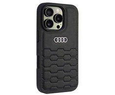 Apple iPhone 16 Pro Audi Synthetic Leather (AU-TPUPCIP16P-GT/D2-BK) dėklas telefonui juodos spalvos