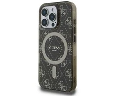 Guess GUHMP16LH4DTEW Apple iPhone 16 Pro 6.3″ rudos spalvos kietas dėklas IML 4G Background MagSafe