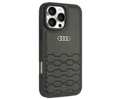 Apple iPhone 16 Pro Max Audi Synthetic Leather (AU-TPUPCIP16PM-GT/D2-BK) dėklas telefonui juodos spalvos