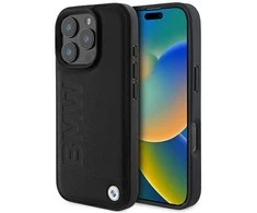 Apple iPhone 16 Pro Max BMW Leather Hot Stamp MagSafe (BMHMP16XSLLBK) dėklas telefonui juodos spalvos