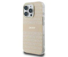 Apple iPhone 16 Pro Max DKNY Repeat Texture Pattern With Stripe (DKHMP16XHRHSEP) dėklas telefonui rožinės spalvos