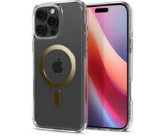 Apple iPhone 16 Pro MAX Spigen Ultra Hybrid Mag MagSafe dėklas telefonui aukso spalvos