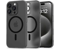 Apple iPhone 16 Pro Max Tech-Protect Magslim MagSafe Matte dėklas telefonui juodos spalvos