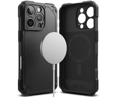 Apple iPhone 16 Pro Ringke Rugged Gear Magnetic MagSafe dėklas telefonui juodos spalvos