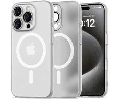 Apple iPhone 16 Pro Tech-Protect Magslim MagSafe Matte dėklas telefonui baltos spalvos