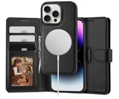 Apple iPhone 16 Pro Tech-Protect Wallet MagSafe dėklas telefonui juodos spalvos