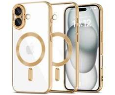 Apple iPhone 16 Tech-Protect MagFlex MagSafe Shiny dėklas telefonui aukso spalvos