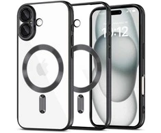 Apple iPhone 16 Tech-Protect MagFlex MagSafe Shiny dėklas telefonui juodos spalvos