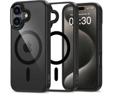 Apple iPhone 16 Tech-Protect Magmat MagSafe Clear dėklas telefonui juodos spalvos