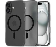Apple iPhone 16 Tech-Protect Magslim MagSafe Matte dėklas telefonui juodos spalvos