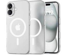Apple iPhone 16 Tech-Protect Magslim MagSafe Matte dėklas telefonui baltos spalvos