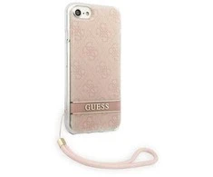 Dėklas Guess GUOHCI8H4STP Apple iPhone SE 2022 / SE2020 / 7/ 8 rožinės spalvos hardcase 4G Print Strap