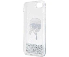 Apple iPhone SE 2022 / SE 2020 / 7 / 8 Karl Lagerfeld dėklas Glitter Karl`s Head (KLHCI8LNKHCH) sidabrinės spalvos