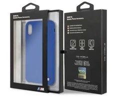 Apple iPhone X / XS BMW dėklas Silicone M Collection (BMHCPXMSILNA) mėlynos spalvos