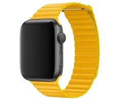 Watch Laikrodžio „Apple Lemon“ spalvos odinė apyrankė 44 mm / 45 mm / 46 mm / 49 mm korpusams – M dydis, originalus sandariklis, MXAD2ZM/A