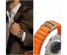 Apple Watch 4 / 5 / 6 / 7 / 8 / 9 / SE / Ultra 1 / 2 (42 / 44 / 45 / 49 MM) Tech-Protect Nylon Pro Titanium laikrodžio apyrankė