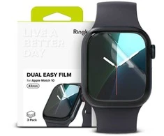 Apsauginė plėvelė Apple Watch 10 (42mm) Ringke Dual Easy 3-pack Clear