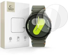 Apsauginis grūdintas stiklas Samsung Galaxy Watch 4 / 5 / 6 / 7 (44 mm) laikrodžiui „Tech-Protect Glass Fit+ 2 vnt.”