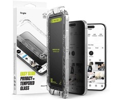 „Ringke Easy Slide Privacy Glass“ 2 vnt. sijonų pakuotė Apple iPhone 15 / 16