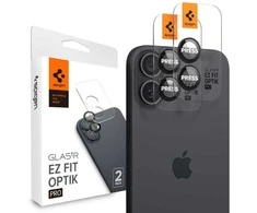 Apsauginis stiklas kamerai Apple iPhone 16 / Apple iPhone 16 Plus / 17 Spigen Optik Glas.tr kameros apsauga 2 vnt. juodas
