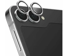 UNIQ Optix Aliuminio Camera LensProtector Samsung Galaxy Z Flip6 F741 sterling sidabrinis su aplkatoiumi