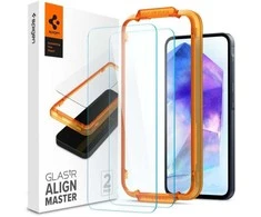 Apsauginis stiklas Samsung Galaxy A55 5G Spigen ALM Glas.tr 2-pack skaidrus