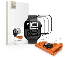 Apsauginis stiklas Tech-Protect EASY SET FLEX+ 3-pack Apple Watch 10 / 11 (42 mm) juodos spalvos