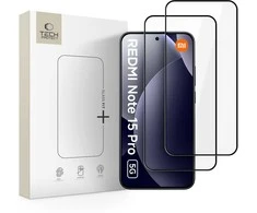 Apsauginis stiklas Tech-Protect GLASS FIT+ 2-pack Xiaomi Redmi Note 15 Pro 5G juodos spalvos