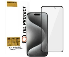 Apsauginis stiklas Tel Protect 10X Privacy Titanium skirtas Apple iPhone 15 Pro (koperta)