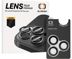 Apsauginis stiklas Tel Protect 3D Lens Aramid Series on camera skirtas Samsung Galaxy S25 Ultra (objektyvui 5 vnt)