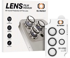 Apsauginis stiklas Tel Protect 3D Lens skirtas Samsung Galaxy S26 Ultra transparent (objektyvui 5 vnt)