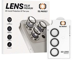 Apsauginis stiklas Tel Protect 3D Lens skirtas Samsung Galaxy S26 transparent (objektyvui 3 vnti)