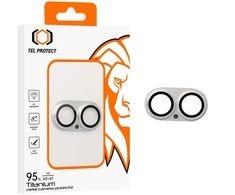 Apsauginis stiklas Tel Protect 95% AR+AF Full Metal Camera Protector on camera skirta Apple iPhone 17 sidabrinis (camera island)