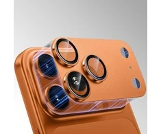 Apsauginis stiklas Tel Protect 95% AR+AF Full Metal Camera Protector on camera skirtas Apple iPhone 17 Air sidabrinis (camera island)