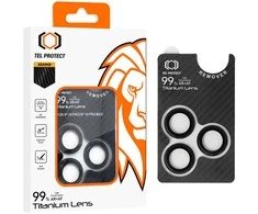 Apsauginis stiklas Tel Protect Titanium Lens 99% AR Aramid Series on camera skirtas Samsung Galaxy S25 Ultra (objektyvui 5 vnt)