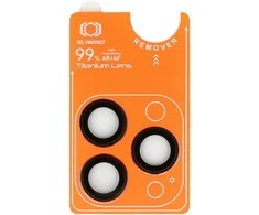 Apsauginis stiklas Tel Protect Titanium Lens 99% AR on camera skirtas Apple iPhone 17 Air juodas (objektyvui 1 vnt)