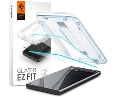 Apsauginis stiklas telefonui Samsung Galaxy S24 Ultra Spigen Glas.tr „EZ Fit” 2 vnt. skaidrus