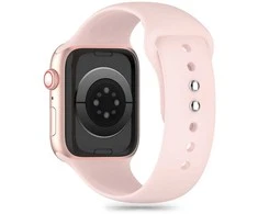 Apyrankė Apple Watch 3 / 4 / 5 / 6 / 7 / 8 / 9 / SE (38 / 40 / 41 mm) Tech-Protect silikoninė Light rožinės spalvos