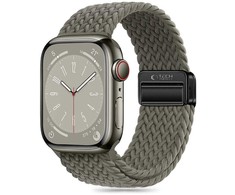 Apyrankė Apple Watch 4 / 5 / 6 / 7 / 8 / 9 / SE / Ultra 1 / 2 (42 / 44 / 45 / 49 mm) Tech-Protect Nylonmag Olive pilkos spalvos