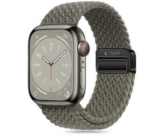 Apyrankė Apple Watch 4 / 5 / 6 / 7 / 8 / 9 / SE / Ultra 1 / 2 (42 / 44 / 45 / 49 mm) Tech-Protect Nylonmag Olive pilkos spalvos