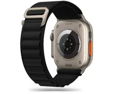Išmaniojo laikrodžio Apple 4/5/6/7/8/SE/Ultra nailoninis dirželis, Juodos spalvos, 42/44/45/49mm