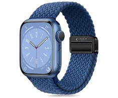 Apyrankė Apple Watch 4 / 5 / 6 / 7 / 8 / 9 / SE / Ultra 1 / 2 (42 / 44 / 45 / 49 mm) Tech-Protect Nylonmag Montego mėlynos spalvos