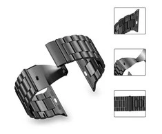 Apyrankė Apple Watch 4 / 5 / 6 / 7 / SE (42 / 44 / 45 mm) Tech-Protect Stainless juodos spalvos