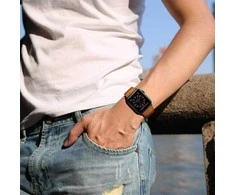 Tech Protect Išmaniojo laikrodžio Apple 1/2/3/4/5/6 odinis dirželis, Rudos spalvos, 42/44mm