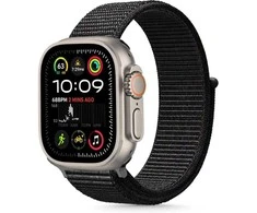 Apyrankė Apple Watch 6 / 7 / 8 / 9 / 10 / SE / Ultra 1 / 2 (44 / 45 / 46 / 49 mm) Tech-Protect Nylon juodos spalvos